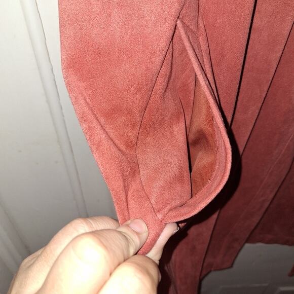 Soft Surroundings Women's Large Faux Suede Vest Lagenlook Layered Coral Festival - Picture 5 of 5